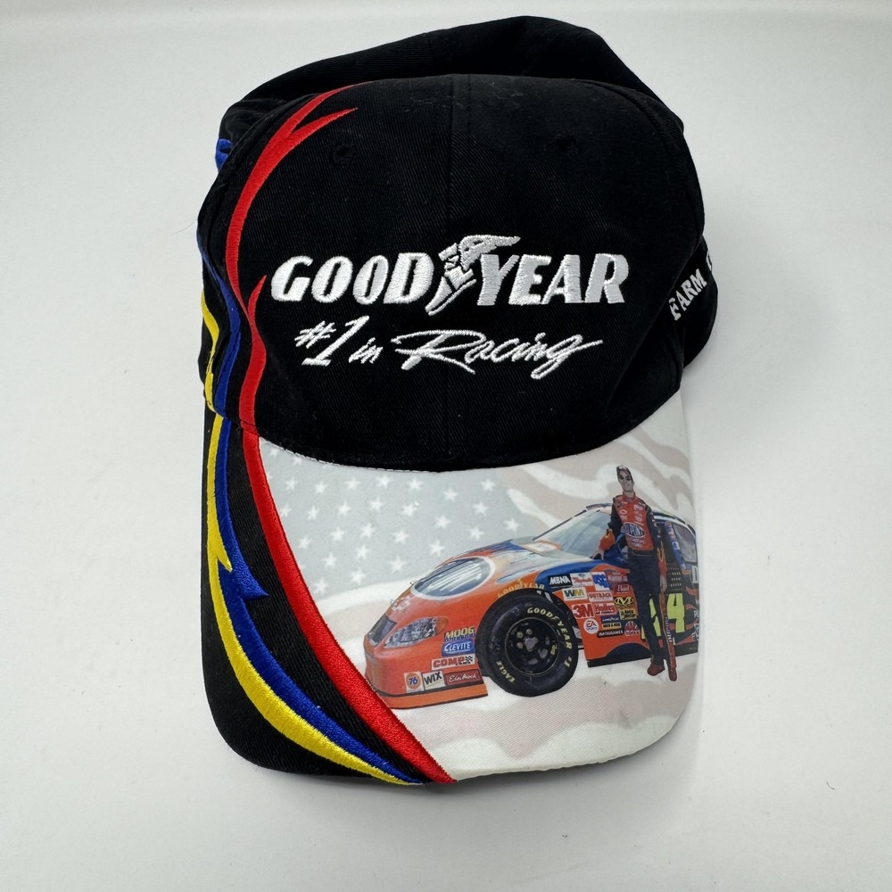 Goodyear Racing Hat Cap Strap Back Mens One Size NASCAR Farm Tires K Products